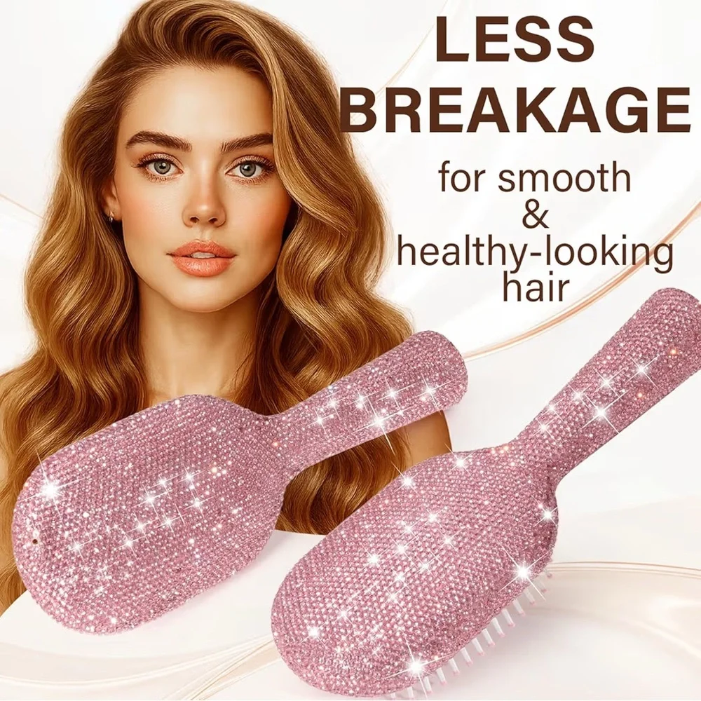 NWT Rhinestone Hair Brush Sparkling Bling Swarovski Crystal + FREE Gift! Sparkling Bling Things | Accessories | Nwt Sparkling Bling  main image 2